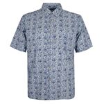 CIPOLLINI BAMBOO BLUE TREE S/S SHIRT-new arrivals-BIGMENSCLOTHING.CO.NZ