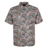 CIPOLLINI BAMBOO GREY HIBICUS S/S SHIRT-new arrivals-BIGMENSCLOTHING.CO.NZ