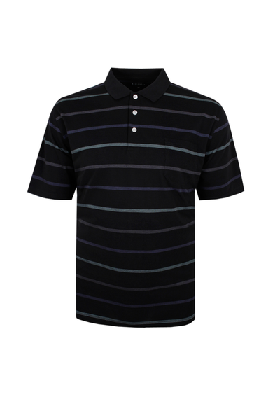 BERTINI 411 STRIPE PIQUE POLO