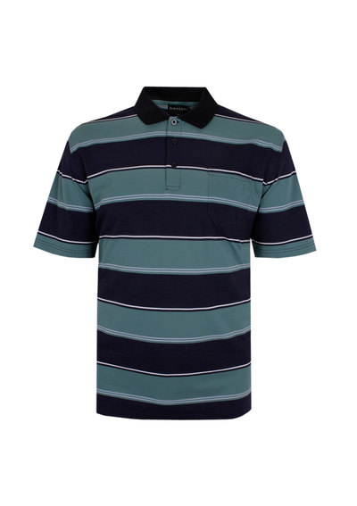 BERTINI 416 STRIPE PIQUE POLO