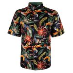 KAM TROPICAL TOUCAN PRINT S/S SHIRT-new arrivals-BIGMENSCLOTHING.CO.NZ
