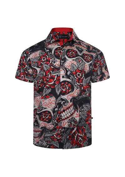 KAM SKULL&ROSE S/S SHIRT