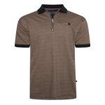 KAM ZIP COLLAR DOBBY POLO-new arrivals-BIGMENSCLOTHING.CO.NZ