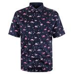 KAM PINK FLAMINGO S/S SHIRT-shirts casual & business-BIGMENSCLOTHING.CO.NZ