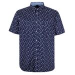 KAM WHITE FLOWER S/S SHIRT-shirts casual & business-BIGMENSCLOTHING.CO.NZ