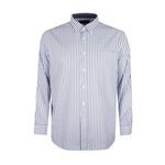 GAZMAN OXFORD STRIPE L/S SHIRT-new arrivals-BIGMENSCLOTHING.CO.NZ