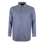 GAZMAN HERRINGBONE STRIPE L/S SHIRT-new arrivals-BIGMENSCLOTHING.CO.NZ