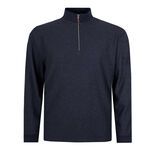 BACKBAY DENIM TEX ¼  ZIP PULLOVER-new arrivals-BIGMENSCLOTHING.CO.NZ