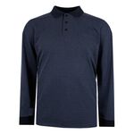BACKBAY TEXTURED L/S POLO-new arrivals-BIGMENSCLOTHING.CO.NZ