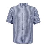 BACKBAY 224 STRIPE LINEN S/S SHIRT -new arrivals-BIGMENSCLOTHING.CO.NZ