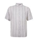 BACKBAY 228 STRIPE LINEN S/S SHIRT-new arrivals-BIGMENSCLOTHING.CO.NZ
