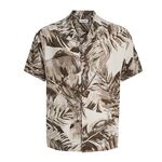 JACK AND JONES BROWN PALM S/S SHIRT -new arrivals-BIGMENSCLOTHING.CO.NZ