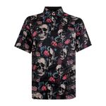 KAM FLORAL SKULL S/S SHIRT-new arrivals-BIGMENSCLOTHING.CO.NZ