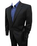 KENT & LLOYD CLASSIC BLACK COAT-suits-BIGMENSCLOTHING.CO.NZ